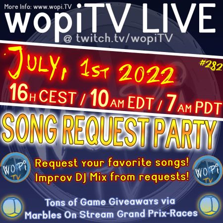 #282 - Song Request Party Friday w/ Marbles Giveaways
