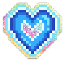 SR Blue Heart (Glitter) Sticker